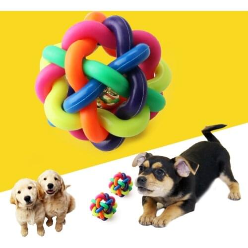 Pet Bell Sound Ball Pet Products Pet Accessories Multi-color Rubber Dog Chew Toy