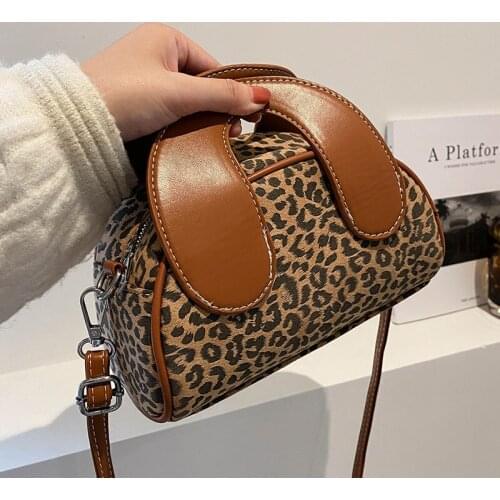 Leopard Tote Saddle Bag 2021 Fashion New High Quality PU Leather Womens Designer Handbag Luxury Brand Shoulder Messenger Bag