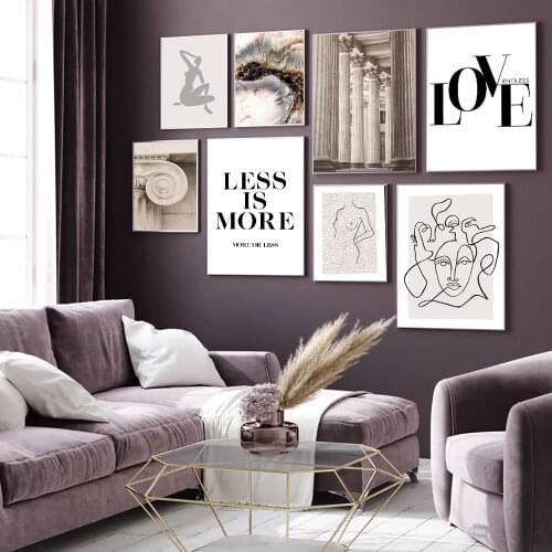 Abstract Color Block Woman Beige Stained Wall Art Canvas Painting Nordic Posters And Prints Wall Pictures For Living Room Decor