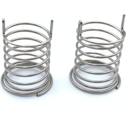 Oem nickel plated stainless steel wire small conical coil touch spring with machine insert