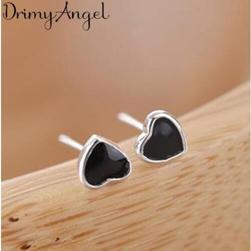 Punk Style Ladies Boho Black Heart Earrings For Women Wedding Jewelry Statement Earrings Party Gift Pendientes