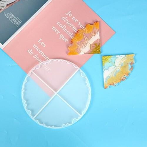 Agate Coaster Epoxy Resin Mold Irregular Wavy Cup Mat Silicone Mould DIY Crafts Home Decortaions Casting Tools