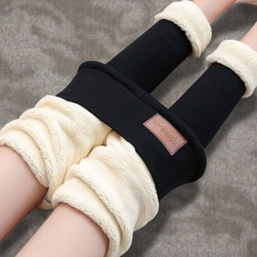 Plus Size Winter Leggings Women High Waist Slim Fashion Keep Warm Cashmere Leggins Feminina Black Thicken Legging