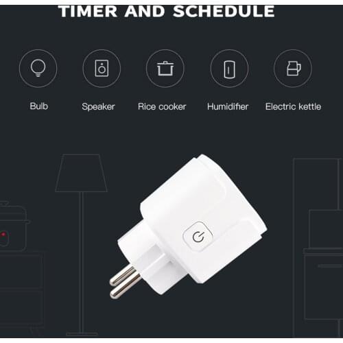 EU 1pcs/2pcs 15A WiFi Plug SmartPlug Homekit Wireless Control Socket RC PowerOutlet Voice Control Adapter Switch Works with APP