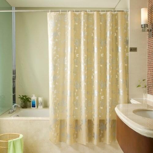 200*200cm Modern Shower Curtain Floral Printing Bath Curtain PEVA Waterproof Curtains Hooks Home Durable Bathroom Shower Cover