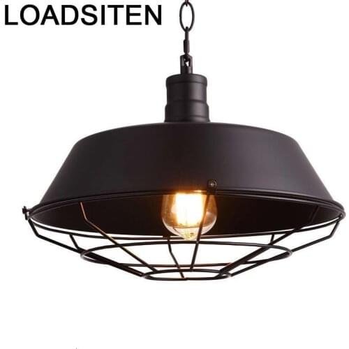 Fixtures Dining Room Lighting Lustre Industrial Pendant Light Suspendu Suspension Luminaire Lampara Colgante Hanging Lamp