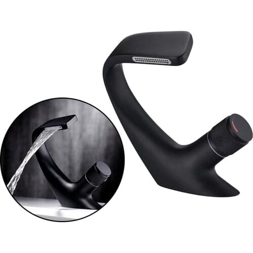 Creative Bathroom Faucet Waterfall Sink Basin Cold Hot Water Tap Bath Lavatory Farmhouse Mixer Tap Faucets