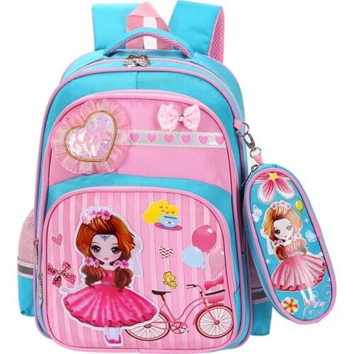 Girls Schoolbags Waterproof Breathable Kids Cartoon School Bags Children Orthopedic School Backpacks Mochila Escolar