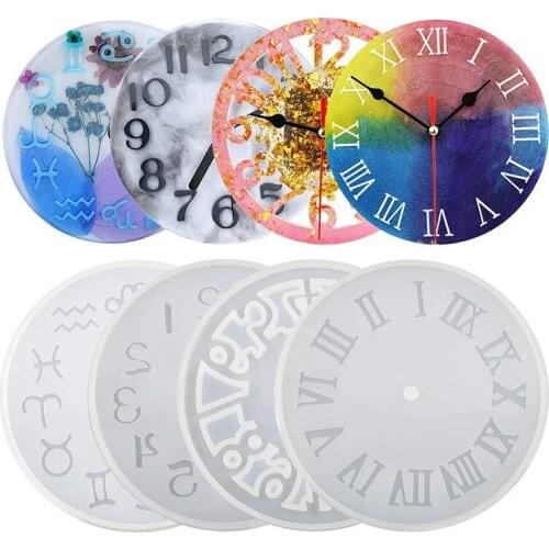 Clock Mold Crystal Liquid Silicone Expoxy Jewelry Resin Mold UV Pendant Handcraft Mirror Mould DIY Jewelry Tool