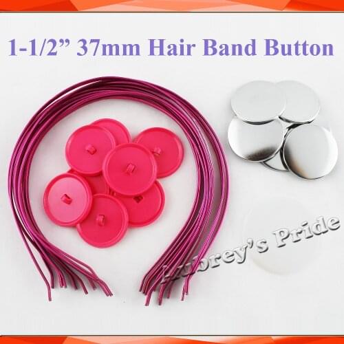 1-1/2" 37mm 100 Sets Hair Band Button Supply Materials for NEW Professional Badge Button Maker