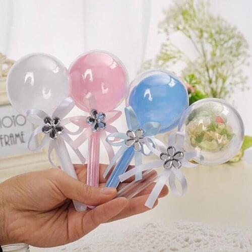 12pcs 6cm Lollipop Transparent Plastic Candy Box Wedding Decorations Baby Shower Christmas Birthday Party Favors And Gifts