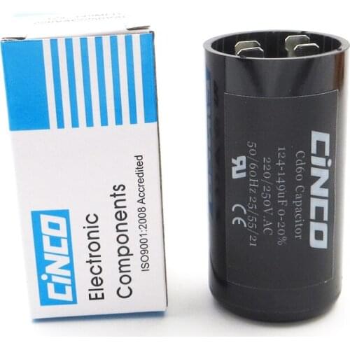 124-149MFD 220V 250V 275V CD60 Air Compressor Washing Machine Start Capacitor 124-149 mf uf Compressor 220VAC 250VAC