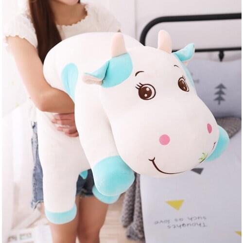 140cm Large Size Toys Cute Cow Plush Toys Stuffed Soft Down Cotton Cattle Plush doll Pillow Cushion
