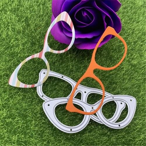 2pcs square oval glasses frames Metal Cutting Dies For DIY Scrapbooking Album Embossing Paper Cards Decorative Crafts