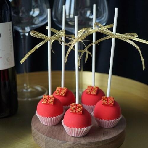 2pcs/ lot Simulation Wedding Lollipop Standing Lollipop Simulation Fondant Small Dessert