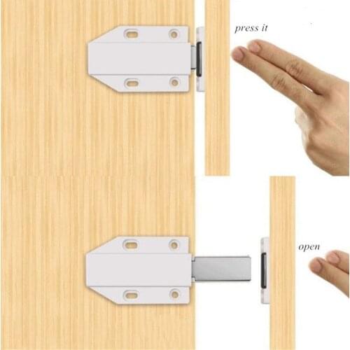 2pcs Strong Magnetic Door Rebounding Drawer Latch Cabinet Catches soft close Closer for Wardrobe Kitchen Cupboard Hardware