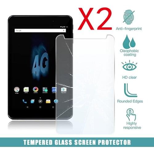 2Pcs Tablet Tempered Glass Screen Protector Cover for Allview Viva H802 LTE 9H Explosion-Proof Tempered Protector Film