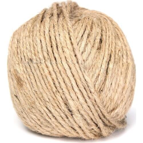 3MM Thick 50M Brown Rustic Jute Twine Hessian String Cord Rope Handmade Accessory Hemp Jute Rope For crafting wedding Handmade