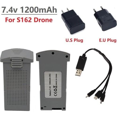 S162 / S162 PRO GPS RC Drone Battery Original Accessories 7.4V 1200mAh Lipo Battery Spare Parts For S162 Drone Flight 18 Minutes