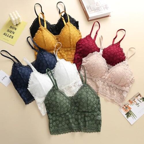 Sexy Hollow Lace Bras Female Sexy Wrapped Chest Beauty Back Summer Tube Top Girls Lingeries Underwear