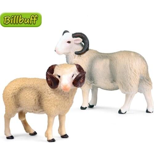 New Simulation Farm Animal Goat Model Toys PVC Action Figures Collection Model Cognitive Educational toys for children Kids Gift