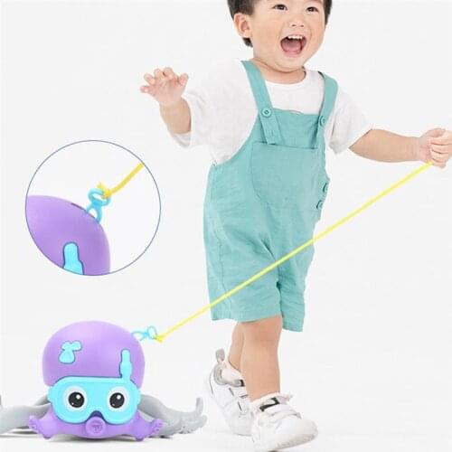 Bath toys crawling octopus children baby playing in water toys clockwork pull octopus amphibious swimming and bathing fun toys