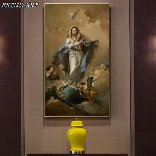 The Immaculate Conception Canvas Paintings Reproductions World Famous Artwork By Tiepolo Canvas Art Prints Home ForRoom Decor