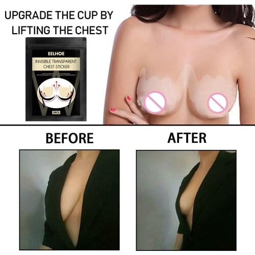 Body Paint Adhesive Invisible Lace Breast Lift Up Bra Pads Boob Push Up Tape Bras Strapless Chest Paste Sticker for Women