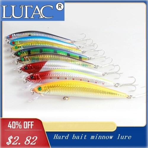 LUTAC Hard baits artificial minnow lure fish bait Pesca 125mm 25g floating minnow fishig gears