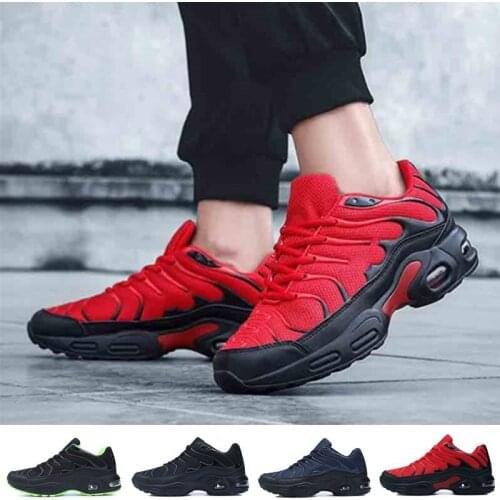 Mens Personalized Air Cushion Sneakers Fashion Running Shoes Lace-up Outdoor 2021 Casual Breathable Tennis Sneakers