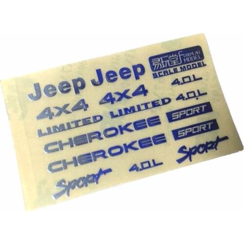 Scble Model Metal logo set for AXIAL SCX10 90046/90047 cherokee 1/10 1:10 RC Car Sticker
