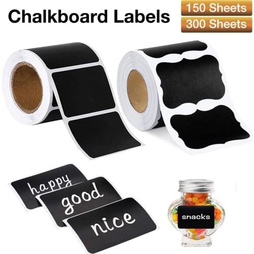 Blackboard Stickers Label Reusable DIY Writable Stickers For Kitchen Jars Removable Waterproof Chalkboard Labels Sticker
