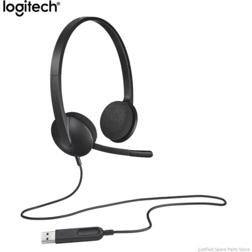 New Logitech H340 USB computer headset microphone for Windows MacOS ChromeOS