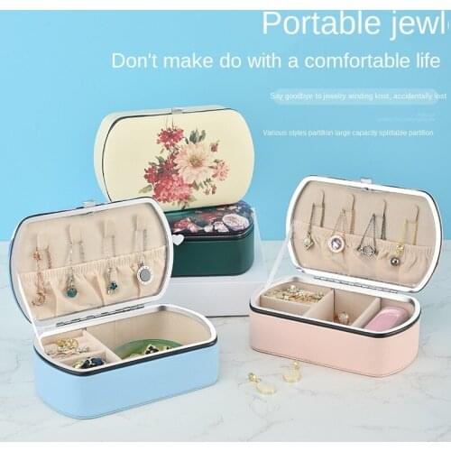 Simple Beauty Printing Jewelry Box Necklace Bracelet Net Red Jewelry Storage Box Jewelry Storage Box