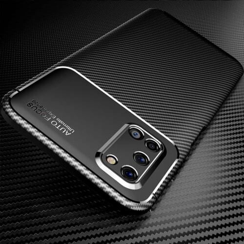 OPPO A92 Shockproof Carbon Case for OPPO A52 Case Silicone TPU Cover for OPPO A72 Phone Case Soft Back Cover