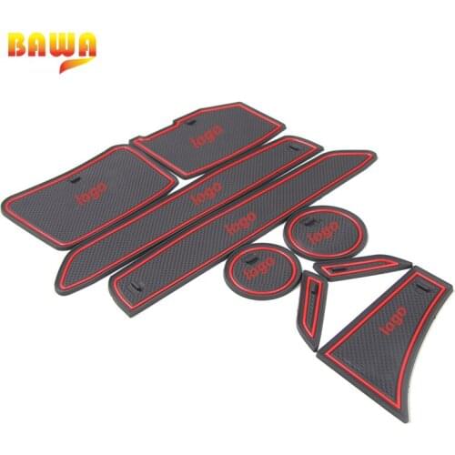 BAWA Door Groove Mat Rubber Gate Slot Mat Anti-Slip Cup Mats Pads for Chevrolet Camaro 6th Gen 2017 2018 Car Interior Accessory