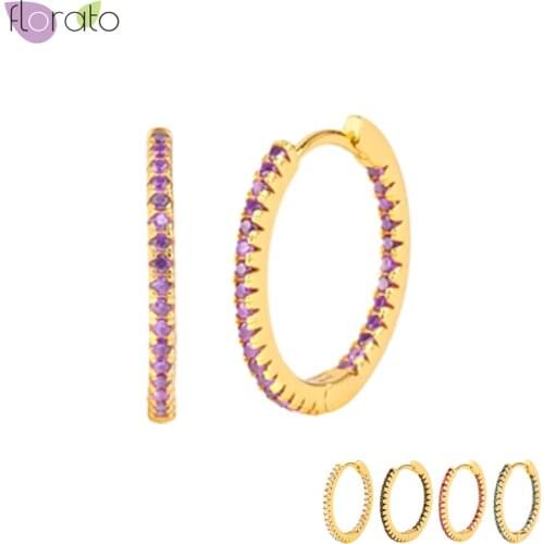 Minimalist 925 Sterling Silver Ear Buckle Exquisite Color Hoop Earring Women Fashion Popular High-quality Jewelry Birthday Gifts