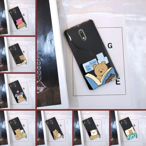 Cute Bear Kawaii Cartoon Phone Case Silicone For Nokia2 3 5 6 Nokia 7 Plus X6 X71 Soft Back Cover For Nokia 9 8 6 5 3 2 1 Plus