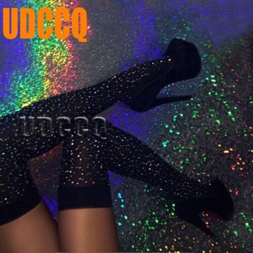 HOT lace Babydoll glisten Sexy Lingerie Underwear Pantyhose seksi Unique panty-hose twinkle Crystal Tights skin color