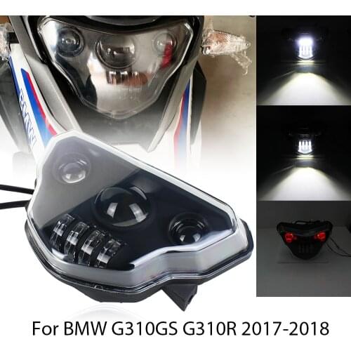 Led Headlight Hi/low Beam DRL Red Devil Eyes Motorcycle for BMW G310GS G310R