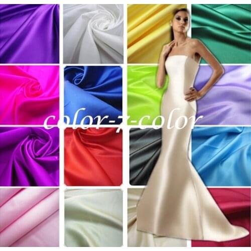 Taiwan Dress Thick Wedding Satin Fabric DIY Clothing COS Cartoon Personality Hand-painted Satin Hard Crisp Non-395/1m