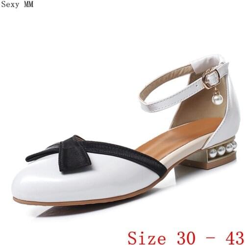 Pumps Women Oxfords Career D'Orsay Shoes Low High Heels Woman Low High Heel Shoes Small Plus Size 30 31 32 33 - 40 41 42 43