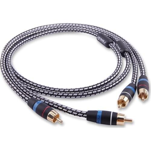Move on M100 fever 6N oxygen free copper silver plated RCA double lotus CD power amplifier audio signal line