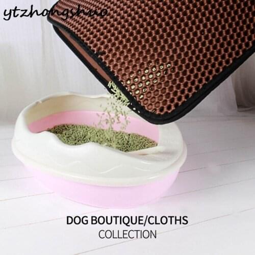 Waterproof Pet Cat Litter Mat Double Layer Non-slip Pad Sand Cat Toilet Foldable Cats Mat Pet Litter Cat Mat Clean Accessories