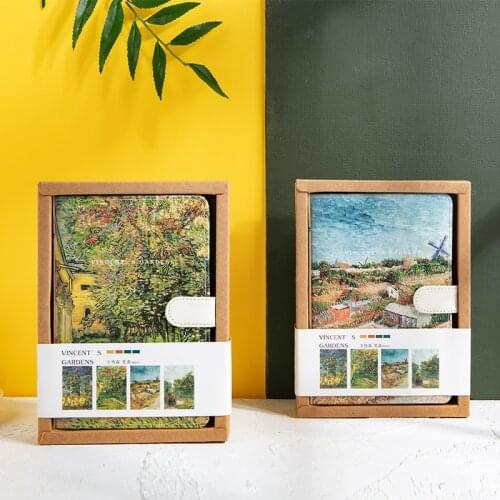 World famous paintings Van Goghs garden Notebook Creative Diary journal School supplies