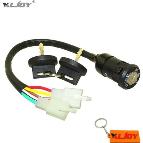 XLJOY Z190 Off On Light Key Switch 5 Wires in 2 Plugs For Zongshen 190cc Pit Dirt Bike