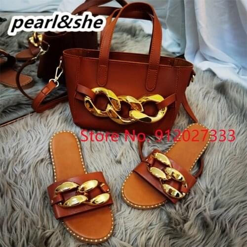 Women Bags Shoes Match Bags Match Wholesale Ladies Purses Fashion Serpentine Luxury Handbags Spring Summer Slipper Sandal