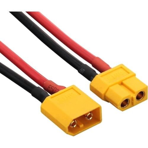 1Pair 14 AWG XT60 Battery Male and Female Connector Cable