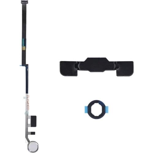 1pcs Home Button Flex Cable For iPad 7th Gen 2019 10.2 inch A2197 A2200 A2198 Menu Return Key Button With Rubber + Bracket