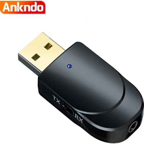 3 IN 1 USB Bluetooth Adapter Aux Audio Bluetooth Receiver 3.5mm Jack Output Wireless Bluetooth Transmitter 5.0 Car TV Speaker